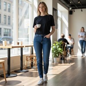 SKINN Women's Deep Blue Skinny Jeans